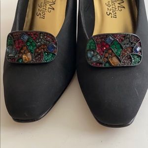 Vintage multi stone shoe clips